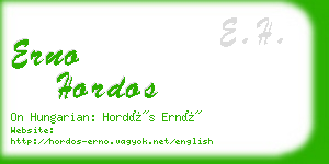 erno hordos business card